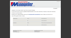 Desktop Screenshot of mannweiler-baustoffe.de